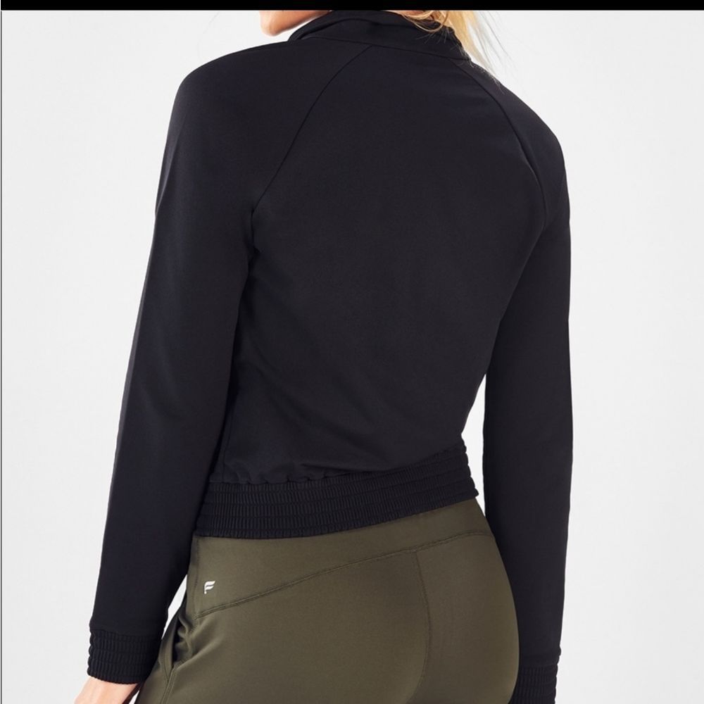 Fabletics Performance Track Jacket Black S Nwot - image 2
